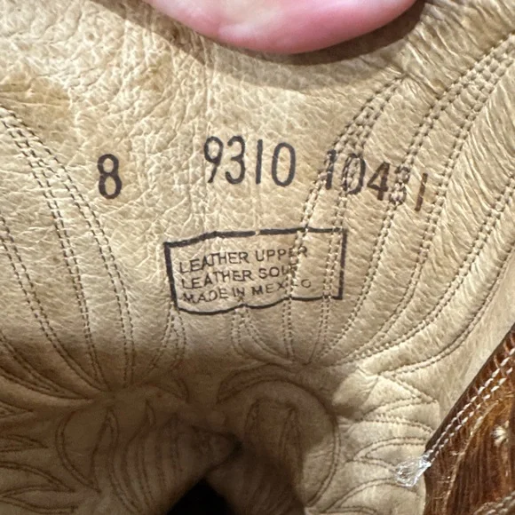 Brown Leather cowboy boots - Picture 4 of 5